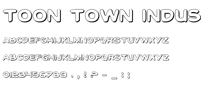 Toon Town Industrial Shadow font